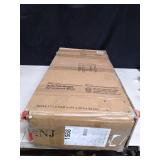 Nathan James Hylie Nailhead Wood Pub-Height Counter Bar Stool 29" Gray Fabric Cushion Dark Brown Finish