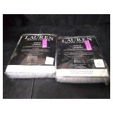 Lauren Ralph Lauren Palisades Room Darkening Back Tab Rod Pocket Curtain Panel Pair