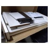 Furinno Econ Multipurpose Home Office Computer Writing Desk w/Bin, White, Natural