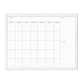 U Brands 40"x30" Magnetic Dry Erase Calendar Board White Decor Frame