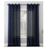 No. 918 Sheer Voile Grommet Curtain Panel Pair 63" L x 59" W