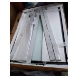 Metal Frame Frosted Tempered Glass Hardware Track Kit 36x84"- Retail: $369.00