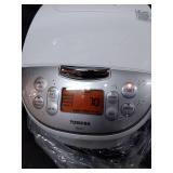 Toshiba TRCS01 Cooker 6 Cups Uncooked (3L) with Fuzzy Logic and One-Touch Cooking, Brown Rice, White Rice and Porridge