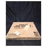 Toddleroo by North States Quick-Fit Oval Mesh Gate, 26.5"-42" Wide, Natural Wood