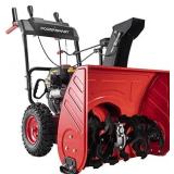 PowerSmart Snow Blower Gas Powered - 24-Inch 212cc 2-Stage Gas Snow Blower with Corded Electric Start