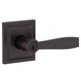 Baldwin Torrey Low Profile Rose Keyed Entry Lever Featuring SmartKey in Venetian Bronze