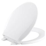 Kohler Cachet Quiet-Closeâ¢ with Grip-Tight Round-Front Toilet Seat, White