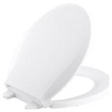 Kohler Cachet Quiet-Closeâ¢ with Grip-Tight Round-Front Toilet Seat, White
