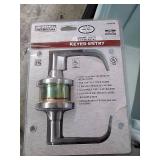 light duty commercial keyed entry front or back door knobs