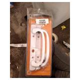 Sliding Glass Patio Door Handle Set, Mortise Type, White, 3-15/16" Screw Holes,| for Right- or Left-Handed Doors | Thumbturn in The"B" (Offset) Position