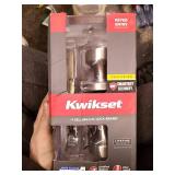 Pismo Round Keyed Entry Knob featuring SmartKey Securityâ¢ in Satin Nickel