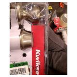 Juno Satin Nickel Exterior Entry Door Knob and Single Cylinder Deadbolt Combo Pack Featuring SmartKey Security