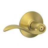 Schlage Accent Satin Brass Privacy Bed/Bath Door Handle