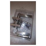 Kwikset Halifax Square Keyed Entry Lever featuring SmartKeyÂ® in Satin Nickel