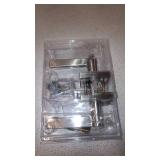 Kwikset Halifax Square Keyed Entry Lever featuring SmartKeyÂ® in Satin Nickel