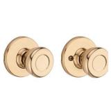 Kwikset Tylo Hall/Closet Passage Door Knob in Polished Brass