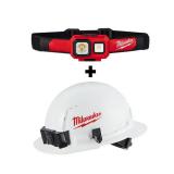 Milwaukee 450 Lumens LED Spot/Flood Headlamp with Hardhat, Blacks