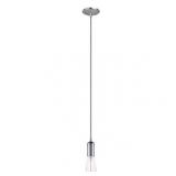 Globe Electric Edison 1-Light Polished Chrome & Gray Pendant, 65180