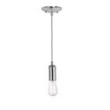 Globe Electric Edison 1-Light Polished Chrome & Gray Pendant, 65180