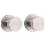 Kwikset Pismo Round Hall/Closet Passage Door Knob in Satin Nickel