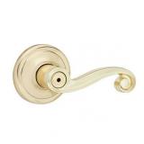 Kwikset Lido Polished Brass Privacy Lockset ANSI/BHMA Grade 2 1-3/4"