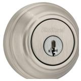 Kwikset Satin Nickel Double Cylinder Deadbolt featuring SmartKey Security