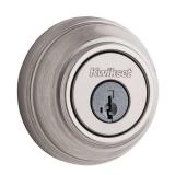 Kwikset Satin Nickel Double Cylinder Deadbolt featuring SmartKey Security