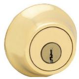 Kwikset 660 Sgl Cyl Deadbolt Featuring SmartKey Securityâ¢ In Polished Brass Model # 96600-675