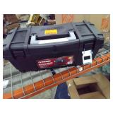 24 in. Tool Box, Black MISSING A LATCH SEE PICTURES