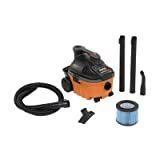 RIDGID 4 Gallon 5.0-Peak HP Portable Wet/Dry Shop Vacuum with Fine Dust Filter, Hose and Accessories, Oranges/Peaches