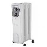 Comfort Zone 1,500-Watt Oil-Filled Electric Space Heater Radiator with Silent Operation , White