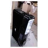 Pelonis 1,500-Watt Oil-Filled Radiant Electric Space Heater with Thermostat, Black