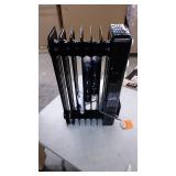 Pelonis 1,500-Watt Oil-Filled Radiant Electric Space Heater with Thermostat, Black