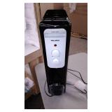 Pelonis 1,500-Watt Oil-Filled Radiant Electric Space Heater with Thermostat, Black