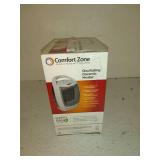Comfort Zone 1500-Watt Energy-Save Oscillating Ceramic Heater, Silver, (Damaged )
