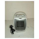 Comfort Zone 1500-Watt Energy-Save Oscillating Ceramic Heater, Silver, (Damaged )