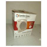 Comfort Zone 1500-watt 3-Speed Energy Save Fan-Forced Portable Heater, White