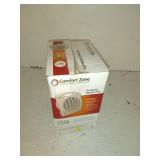 Comfort Zone 1500-watt 3-Speed Energy Save Fan-Forced Portable Heater, White