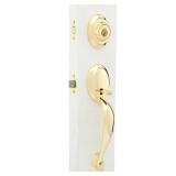 Kwikset Dakota Single Cylinder Handleset w/Tylo Knob featuring SmartKeyÃÂ® in Polished Brass