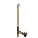 Westbrass D324-26 22-1/2-Inch 17 Gauge Brass Trip Lever Bath Waste and Overflow with Grid Drain