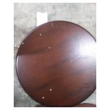 Decor Therapy Pedestal 24" Accent Table, Aged Cherry