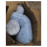 Molblly Bean Bag Filler Foam 10lbs Blue Premium Shredded Memory Foam Filling for Pillow Dog Beds Chairs Cushions and Arts Crafts, Added Gel Particles, Soft and Great for Stuffing - One Pack