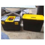 Stalwart - 75-3042 Stackable Mobile Tool Box with Wheels Black, Yellow, Clear