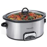 Crock-Pot Smart-Pot 6-Quart Slow Cooker, Brushed Stainless Steel