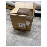 FurHaven Pet Dog Bed Oval Terry Fleece and Suede Pet Bed for Dogs & Cats, Espresso, Small