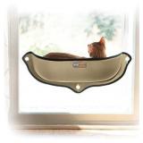 K&H PET PRODUCTS EZ Mount Window Bed Kitty Sill Tan 27 x 11 x 6 Inches