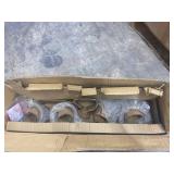 AA Warehousing L594C Bentley Frame 4 Light Bathroom Vanity Fixture 27.5 Inch White Glass, Chrome, Silver