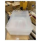 IRIS USA 8.0 Qt. Box Chest Drawer Storage Bin in White (4-Pack)