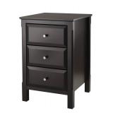 WINSOME Timmy 3-Drawer Accent Table, Black
