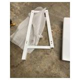 Amazon Basics Solid Wood Saddle-Seat Kitchen Counter-Height Stool - Set of 2, 24-Inch Height, White